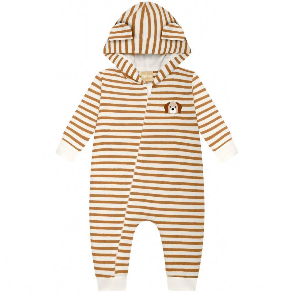 NEW MILON girl's puppy romper in yellow